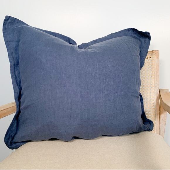 Crate & Barrel Lake Natural Hemp Fiber Euro Sham - Picture 1 of 11